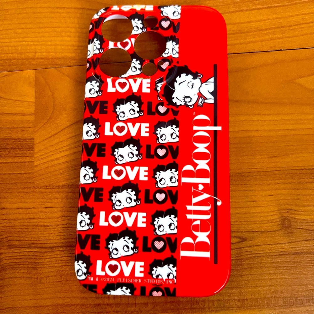 iPhone 14 Pro Betty boop red phone hard case
